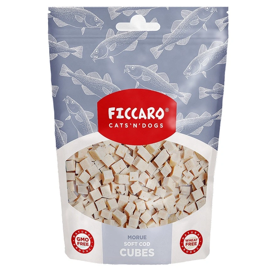 FICCARO Hundesnack Torsk Soft Cubes - bløde tern af torsk 100 g